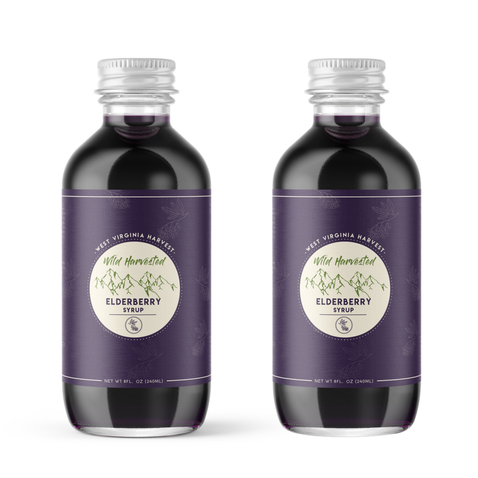 Wild Harvested Elderberry Syrup- 2 Bottles